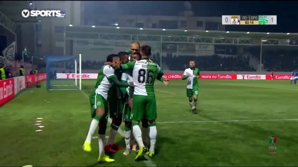 Com belo gol de Wendel, Sporting derrota Feirense e vai à semi da Taça de Portugal