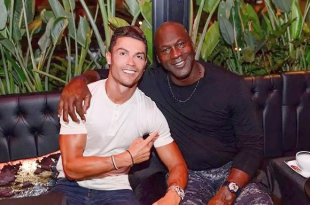 CR7 se encontra com Michael Jordan e foto bomba na web
