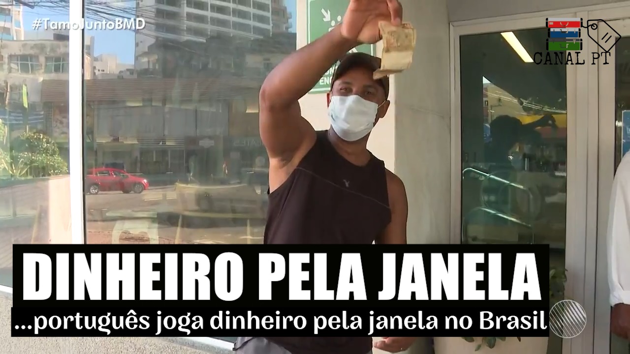 Português atira 10 mil reais pela janela de hotel no Brasil