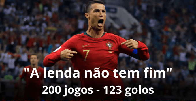 Cristiano Ronaldo é primeiro jogador a atingir 200 jogos pela seleção, futebol internacional